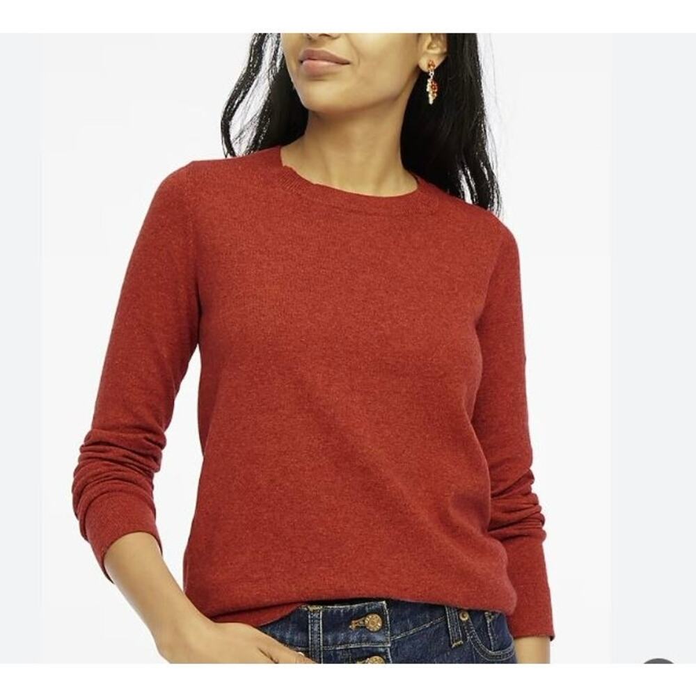 J. Crew Orange Wool/cotton blend long sleeve crew neck‎ sweater (M)